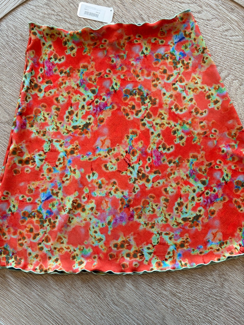 NWT Haystacks Reversible Bias Skirt Vibrant Multicolor Abstract Print Skirt